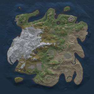 Thumbnail Rust Map: Procedural Map, Size: 3500, Seed: 214747071, 17 Monuments