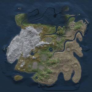 Thumbnail Rust Map: Procedural Map, Size: 3500, Seed: 214747071, 15 Monuments