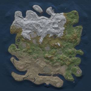 Thumbnail Rust Map: Procedural Map, Size: 4000, Seed: 1355757738, 19 Monuments