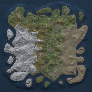 Thumbnail Rust Map: Procedural Map, Size: 4250, Seed: 980704388, 19 Monuments