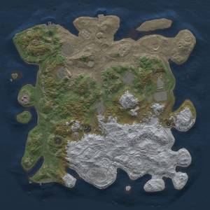 Thumbnail Rust Map: Procedural Map, Size: 4250, Seed: 11834, 19 Monuments