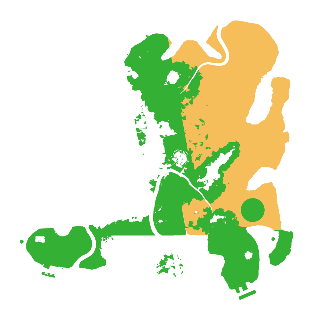 Biome Rust Map: Procedural Map, Size: 3500, Seed: 796226775