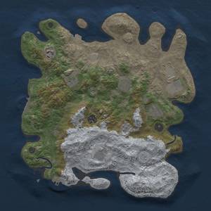 Thumbnail Rust Map: Procedural Map, Size: 3500, Seed: 109723643, 16 Monuments