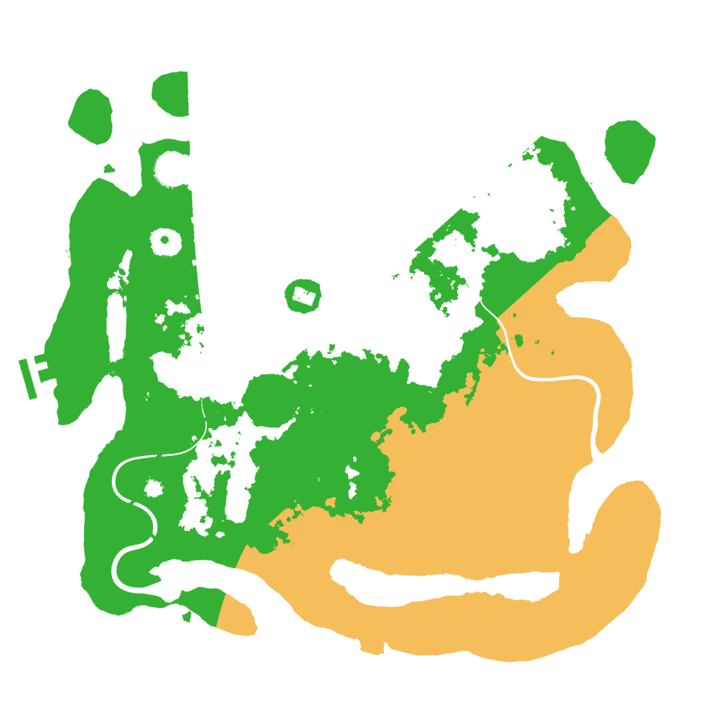 Biome Rust Map: Procedural Map, Size: 3500, Seed: 43476