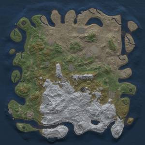 Thumbnail Rust Map: Procedural Map, Size: 4500, Seed: 1702464709, 19 Monuments