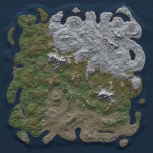 Thumbnail Rust Map: Procedural Map, Size: 5500, Seed: 122411123, 19 Monuments