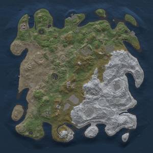 Thumbnail Rust Map: Procedural Map, Size: 4000, Seed: 17445733, 18 Monuments