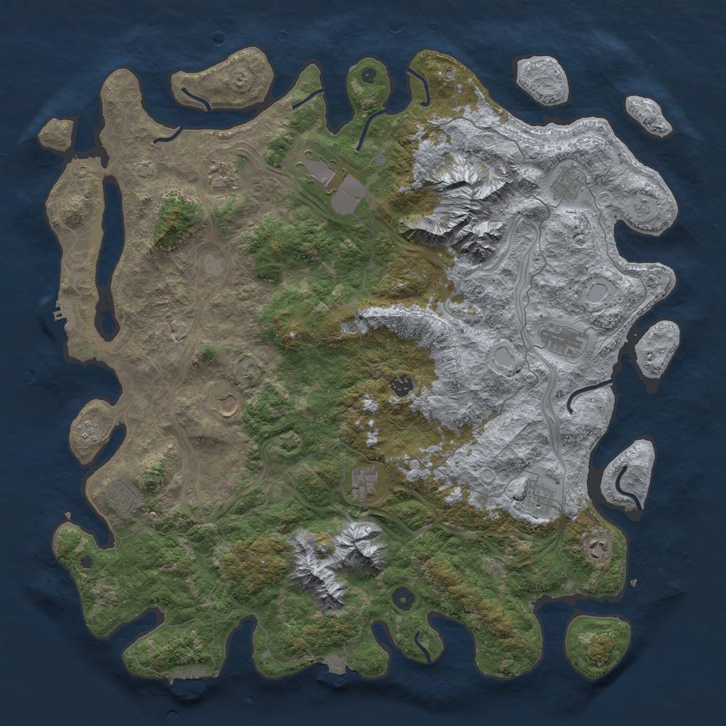 Rust Map: Procedural Map, Size: 5000, Seed: 367923580, 19 Monuments