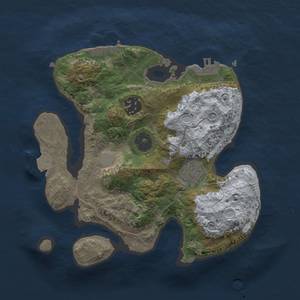 Thumbnail Rust Map: Procedural Map, Size: 2500, Seed: 909552257, 8 Monuments