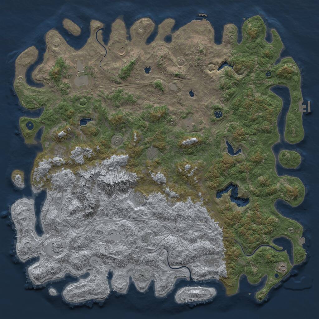 Rust Map: Procedural Map, Size: 6000, Seed: 2022024, 17 Monuments