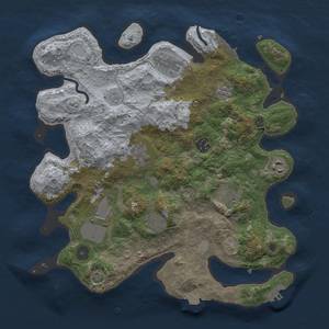 Thumbnail Rust Map: Procedural Map, Size: 3500, Seed: 1475035581, 16 Monuments