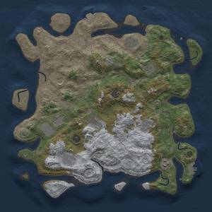 Thumbnail Rust Map: Procedural Map, Size: 4000, Seed: 404054985, 17 Monuments