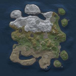 Thumbnail Rust Map: Procedural Map, Size: 3000, Seed: 365349060, 13 Monuments