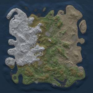 Thumbnail Rust Map: Procedural Map, Size: 4500, Seed: 2012024, 19 Monuments