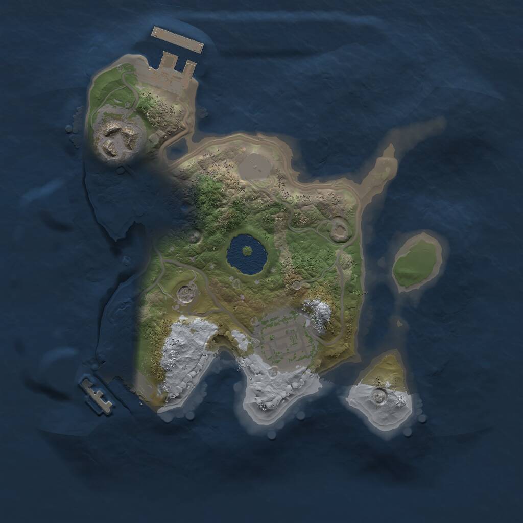 Rust Map: Procedural Map, Size: 2000, Seed: 13524, 6 Monuments