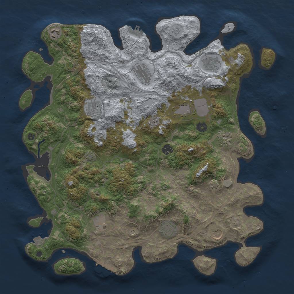 Rust Map: Procedural Map, Size: 4260, Seed: 97440735, 19 Monuments