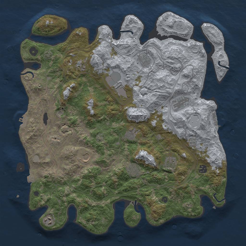 Rust Map: Procedural Map, Size: 4250, Seed: 1665502871, 19 Monuments