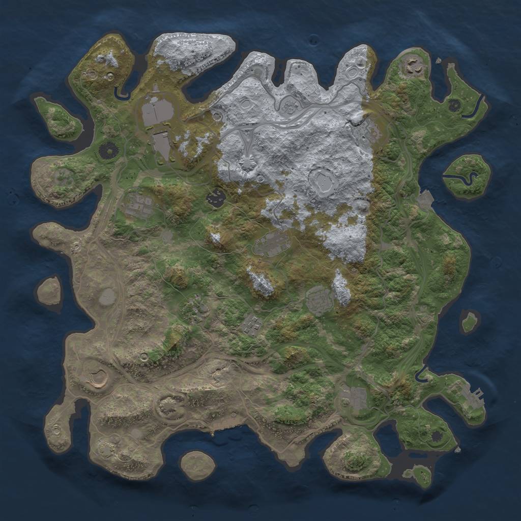 Rust Map: Procedural Map, Size: 4250, Seed: 1621801512, 19 Monuments