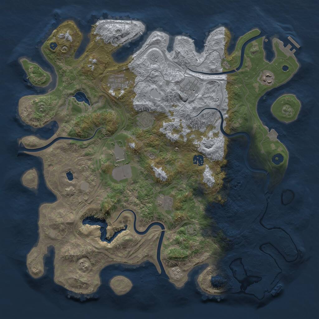 Rust Map: Procedural Map, Size: 4250, Seed: 1621801512, 14 Monuments