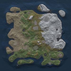 Thumbnail Rust Map: Procedural Map, Size: 3500, Seed: 601224, 16 Monuments