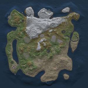 Thumbnail Rust Map: Procedural Map, Size: 3500, Seed: 2050314526, 17 Monuments