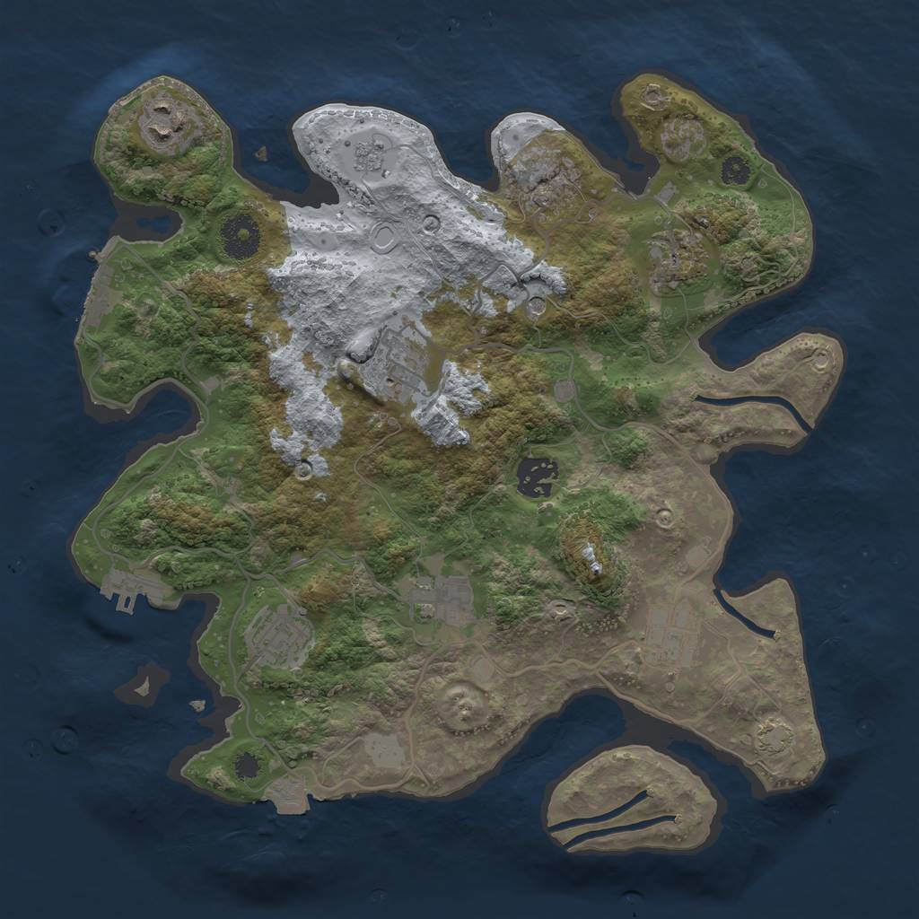 Rust Map: Procedural Map, Size: 3250, Seed: 1742517624, 15 Monuments