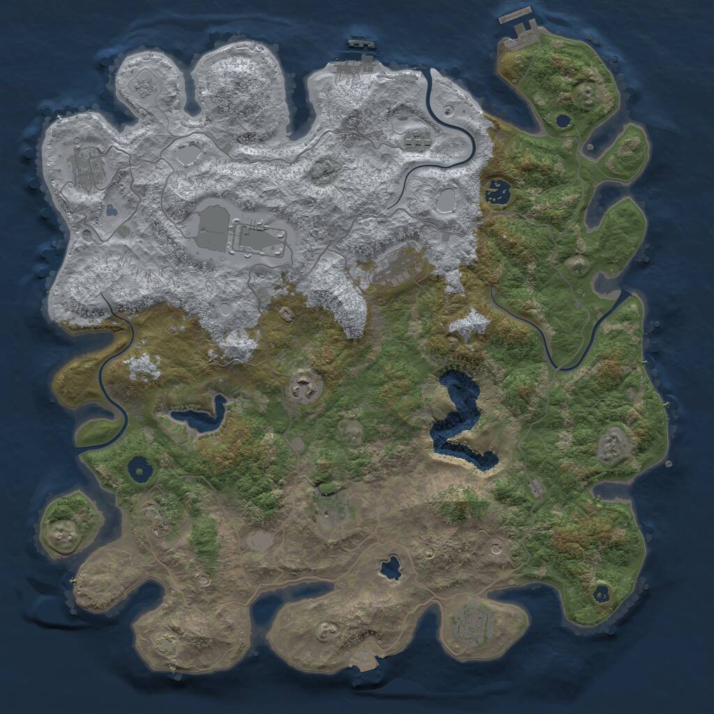 Rust Map: Procedural Map, Size: 4242, Seed: 226475673, 15 Monuments