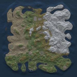 Thumbnail Rust Map: Procedural Map, Size: 4500, Seed: 1197986123, 19 Monuments