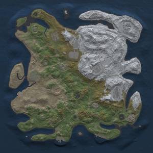 Thumbnail Rust Map: Procedural Map, Size: 4000, Seed: 916294163, 18 Monuments