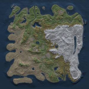 Thumbnail Rust Map: Procedural Map, Size: 4500, Seed: 29742958, 17 Monuments