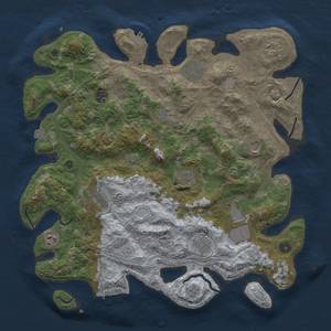 Thumbnail Rust Map: Procedural Map, Size: 4250, Seed: 1245344396, 19 Monuments
