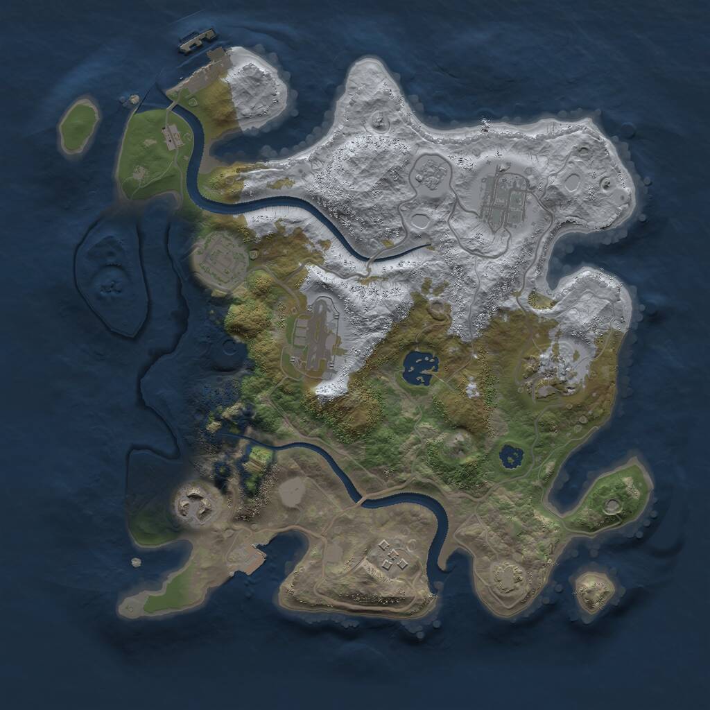 Rust Map: Procedural Map, Size: 3000, Seed: 5572088, 12 Monuments