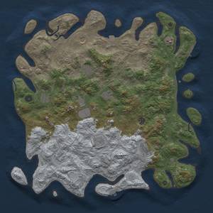 Thumbnail Rust Map: Procedural Map, Size: 4600, Seed: 1732449563, 19 Monuments