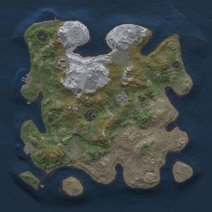 Thumbnail Rust Map: Procedural Map, Size: 3000, Seed: 1145687983, 15 Monuments