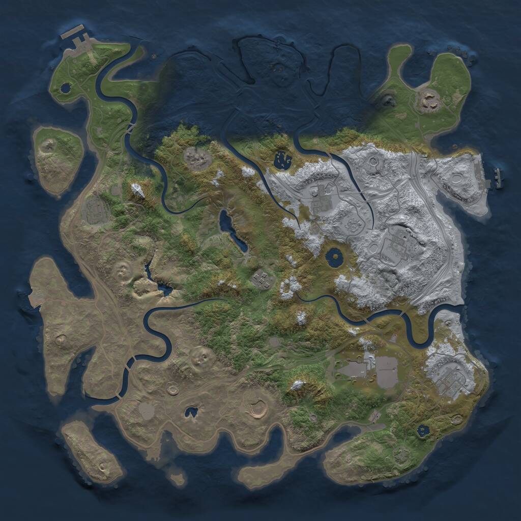Rust Map: Procedural Map, Size: 4250, Seed: 44618, 15 Monuments