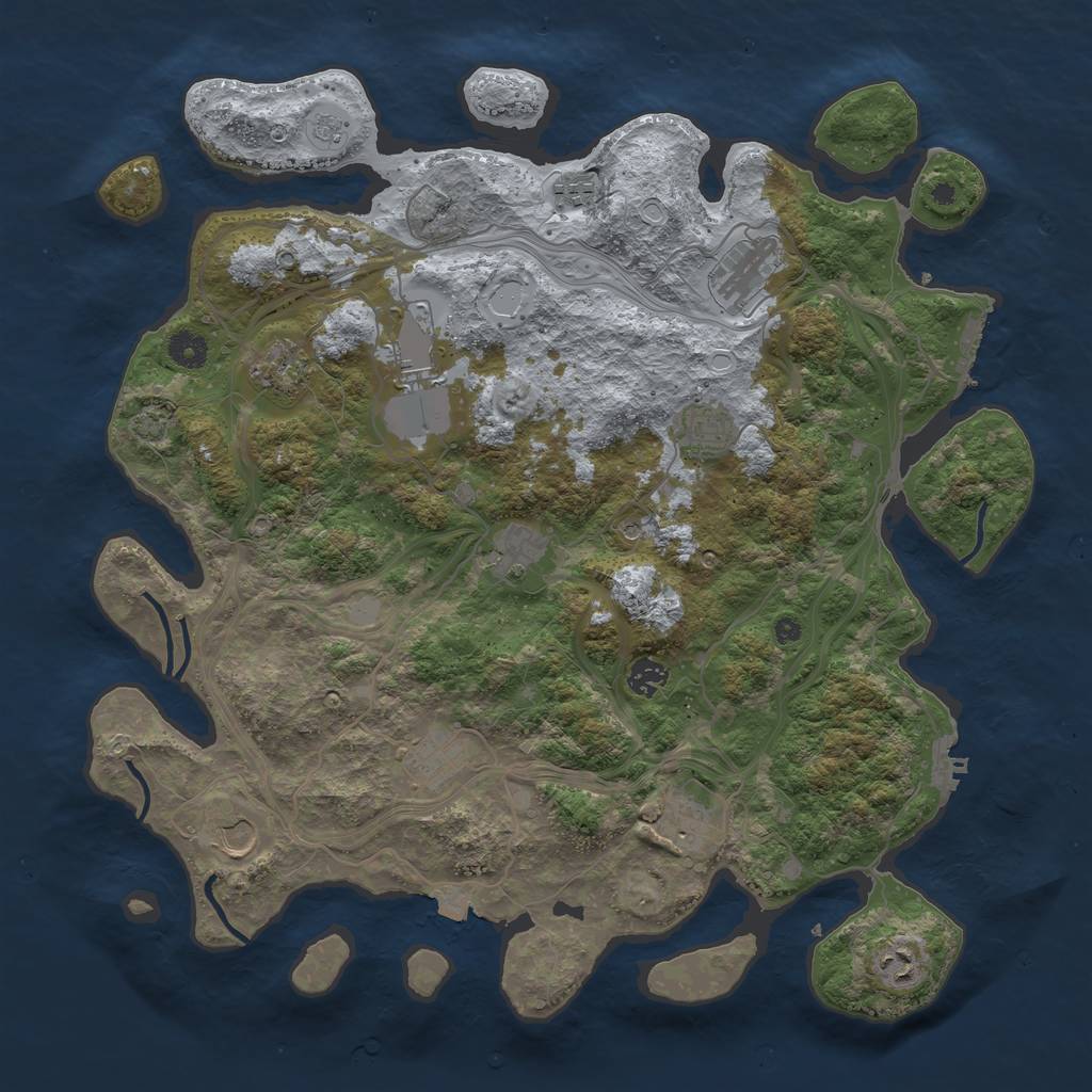 Rust Map: Procedural Map, Size: 4250, Seed: 1178431139, 19 Monuments