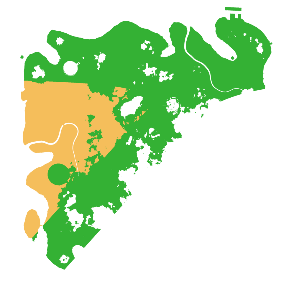 Biome Rust Map: Procedural Map, Size: 3700, Seed: 279649295