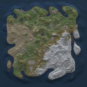 Thumbnail Rust Map: Procedural Map, Size: 3700, Seed: 279649295, 19 Monuments