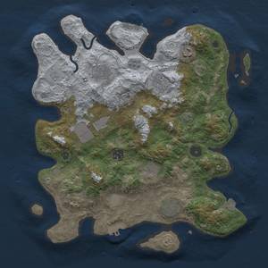 Thumbnail Rust Map: Procedural Map, Size: 3500, Seed: 12312023, 16 Monuments