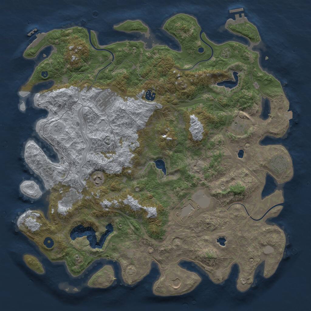 Rust Map: Procedural Map, Size: 4500, Seed: 3467089, 15 Monuments
