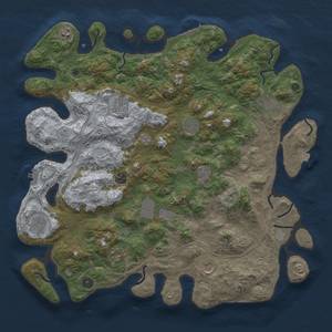 Thumbnail Rust Map: Procedural Map, Size: 4500, Seed: 1219456694, 19 Monuments