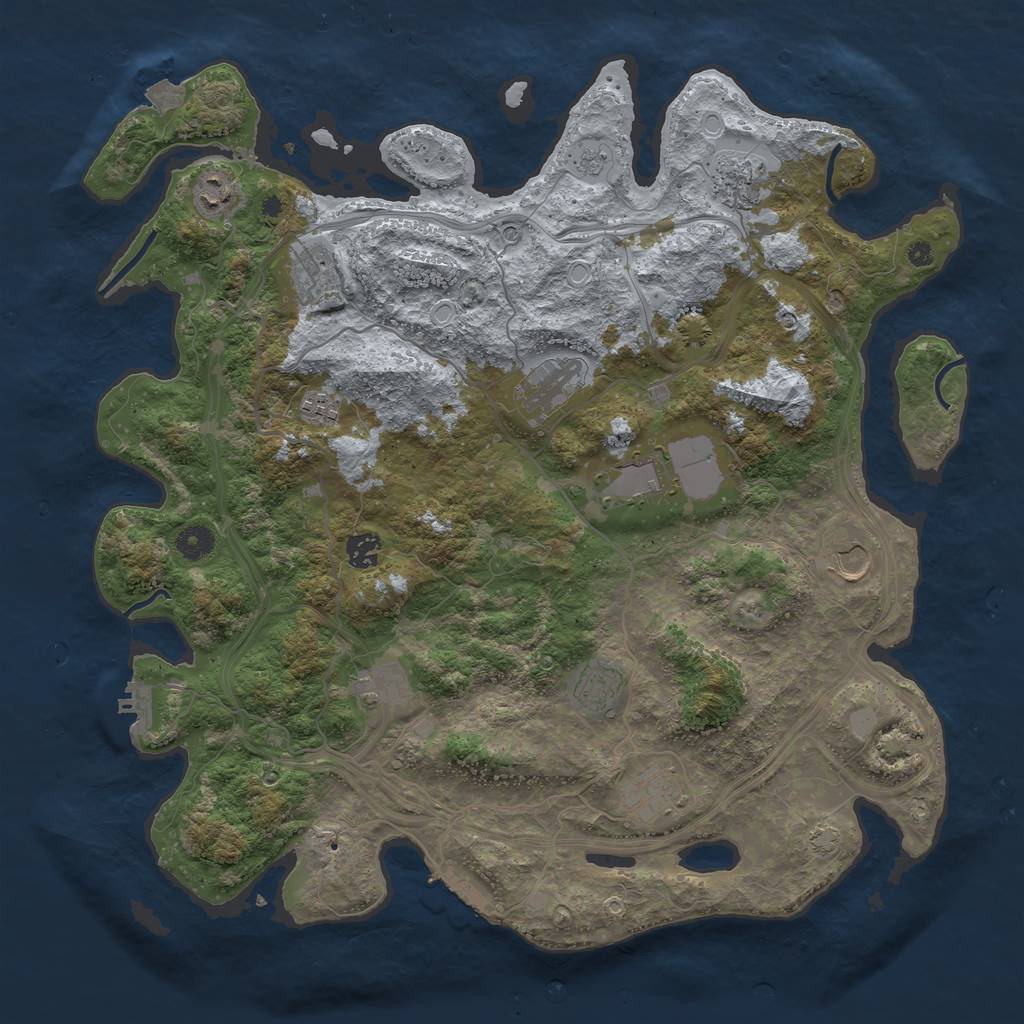 Rust Map: Procedural Map, Size: 4250, Seed: 3044810, 19 Monuments