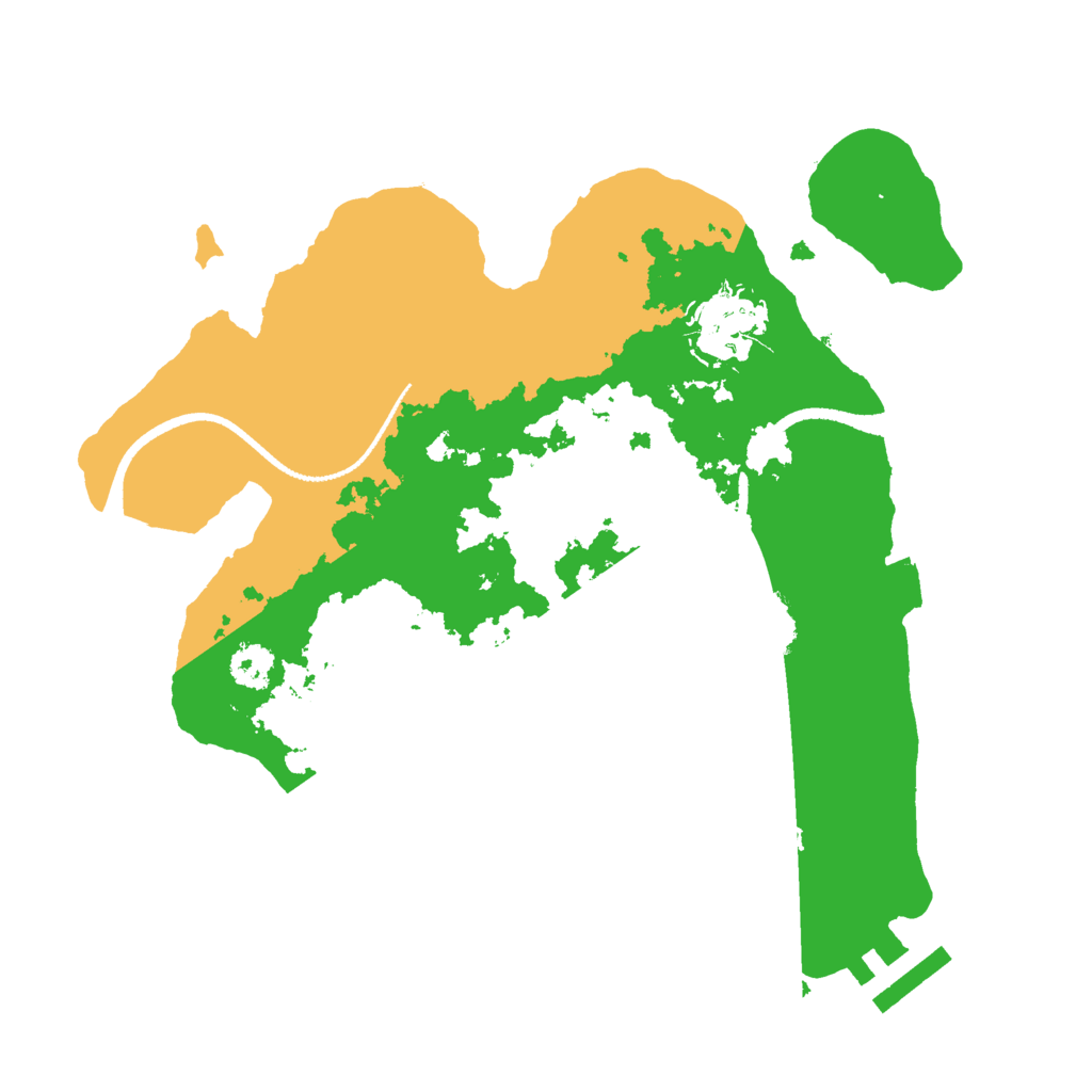 Biome Rust Map: Procedural Map, Size: 2500, Seed: 83343