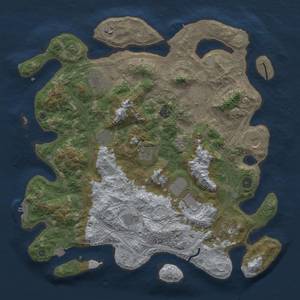 Thumbnail Rust Map: Procedural Map, Size: 4300, Seed: 3234543, 19 Monuments