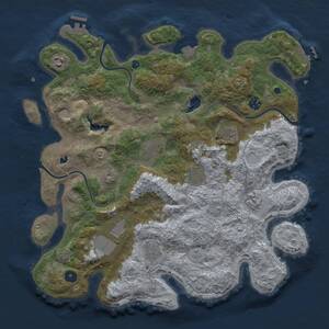 Thumbnail Rust Map: Procedural Map, Size: 4050, Seed: 1861605056, 15 Monuments