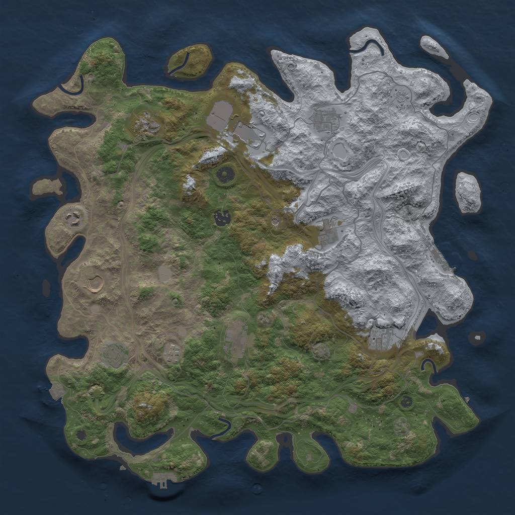 Rust Map: Procedural Map, Size: 4500, Seed: 262929522, 19 Monuments