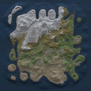 Thumbnail Rust Map: Procedural Map, Size: 3500, Seed: 226292843, 16 Monuments