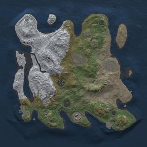 Thumbnail Rust Map: Procedural Map, Size: 3000, Seed: 45311, 13 Monuments