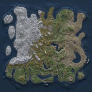 Thumbnail Rust Map: Procedural Map, Size: 4000, Seed: 583539729, 11 Monuments