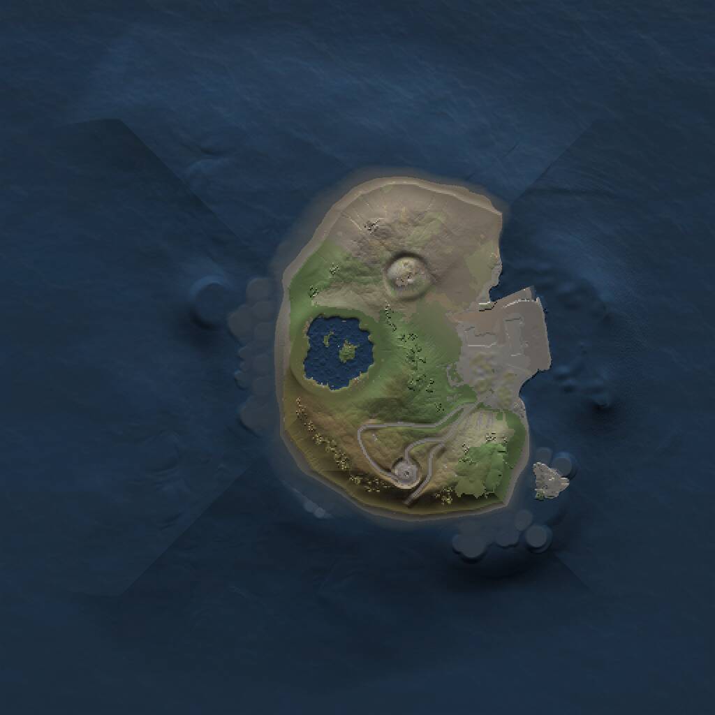 Rust Map: Procedural Map, Size: 1000, Seed: 1182380867, 1 Monuments